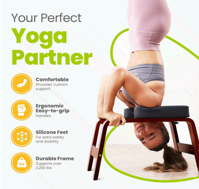 Yoga Headstand Bench Stand, Inversion Chair for Balance & Core Training