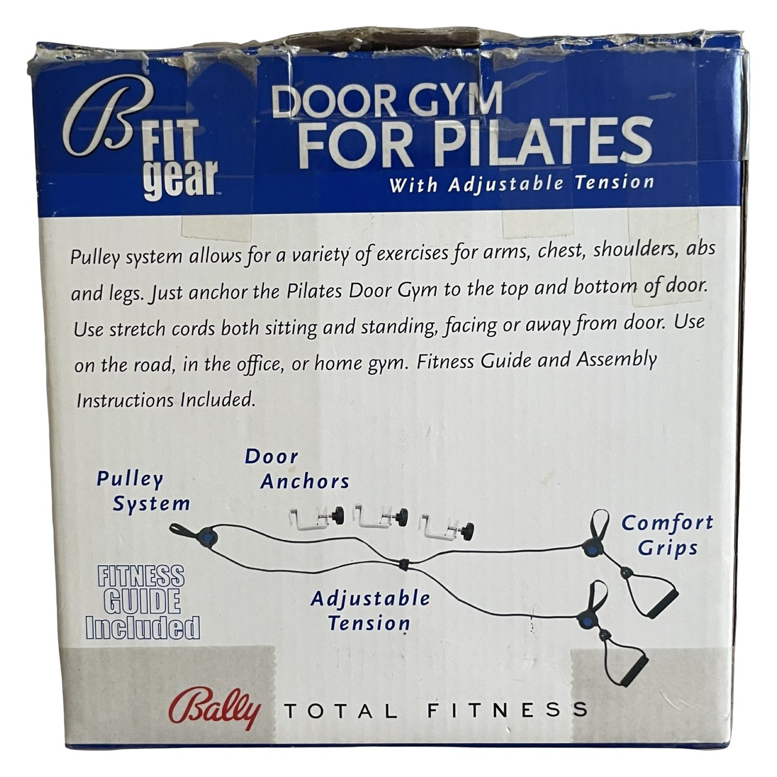 Bally Total Fitness Door Gym For Pilates Adjustable Tension Vtg 2004 Complete!