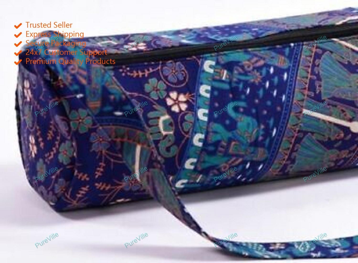 Hippie Mandala Bohemian Unisex Yoga Fitness Mat Bag With Shoulder Strap