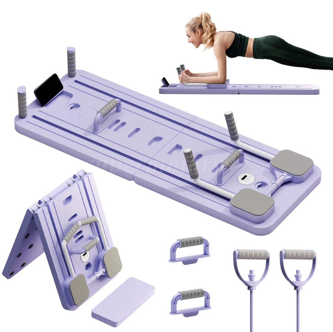 Portable Pilates Reformer Board Foldable Core Ab Trainer Home Gym – New