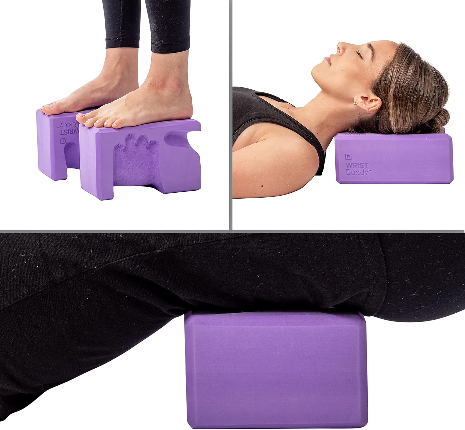 Bloques yoga 2 pzs (Izq + Der) EVA ergonomicos alivio muneca agarre doctor