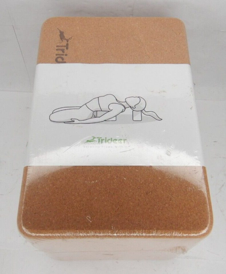2 Pack Yoga Blocks Natural Cork 9x6x3 High Density ideal