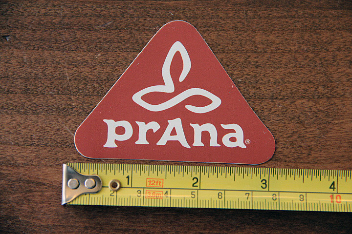 PRANA Climbing Yoga Clothing STICKER Decal NEW Rust