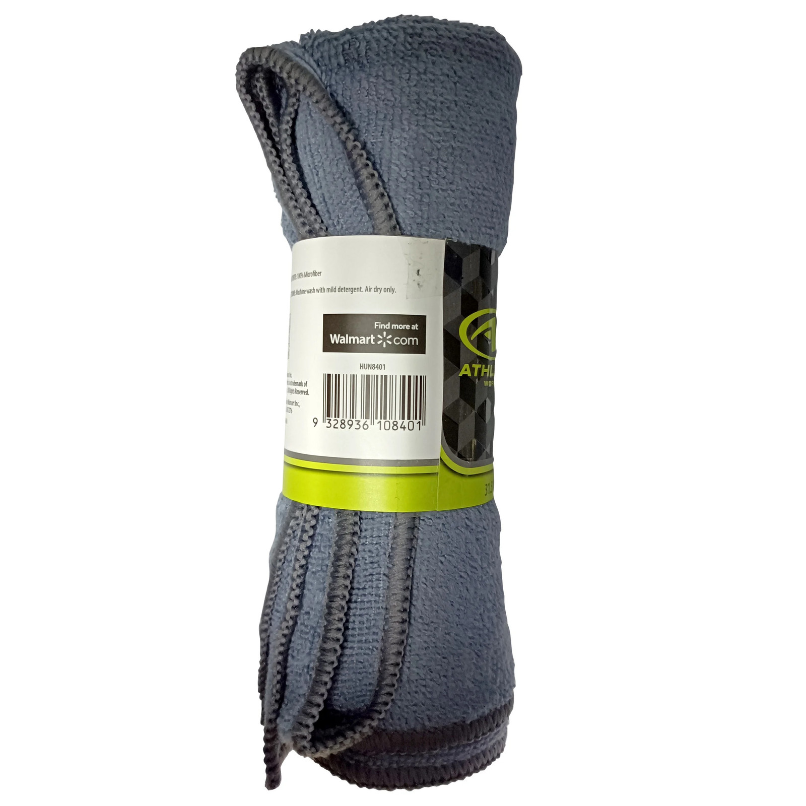Athletic Works Yoga Soft Microfiber Towel, Charcoal Gray, Size 31.5&Prime; x 16&Prime;