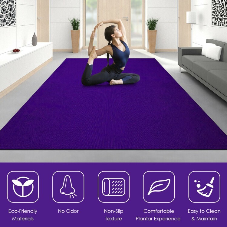 Large Yoga Mat 6&prime; x 4&prime; x 8 mm Thick Workout Mats thick