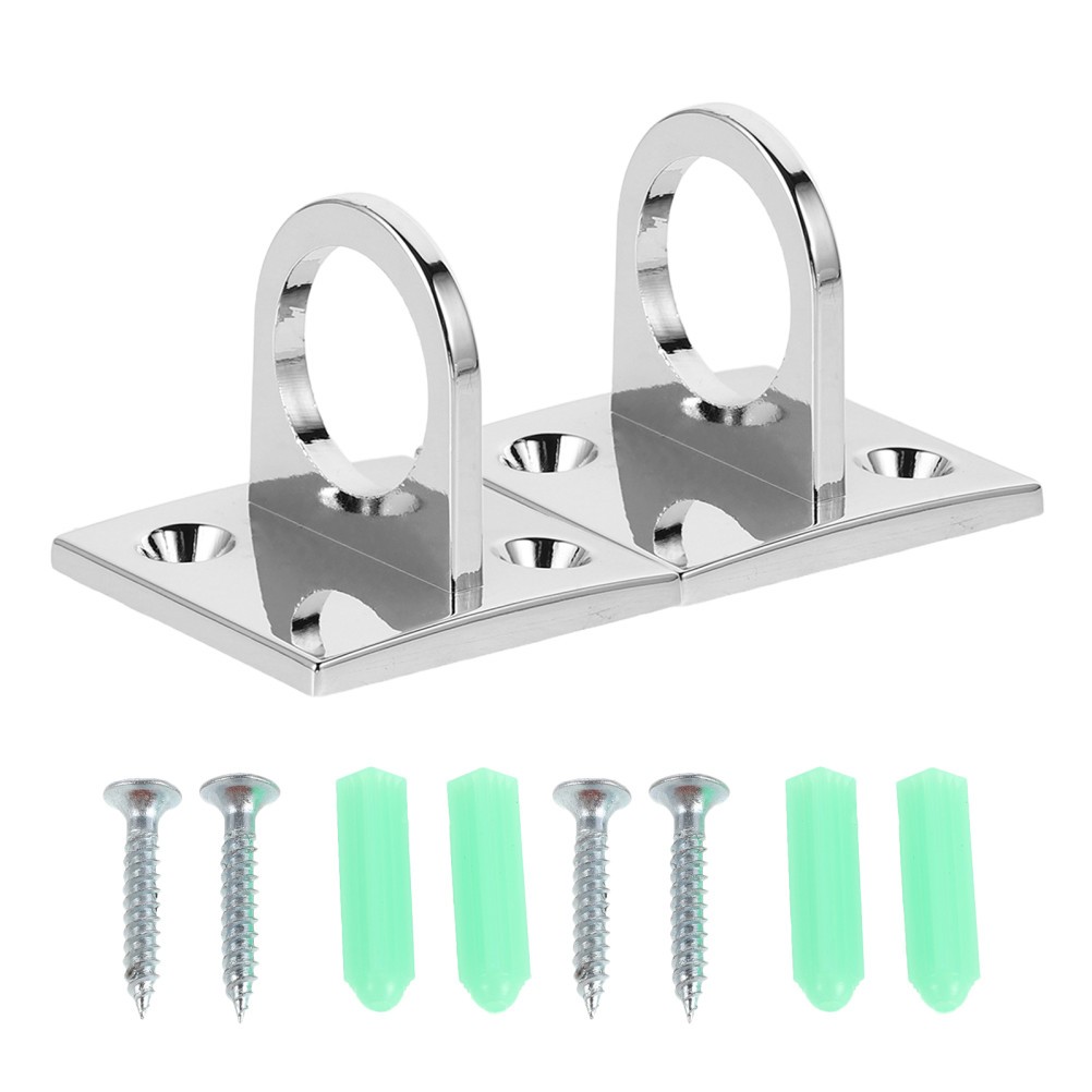 2 Pcs Marine Hardware Fittings Hammock Hooks with Mounting Plate