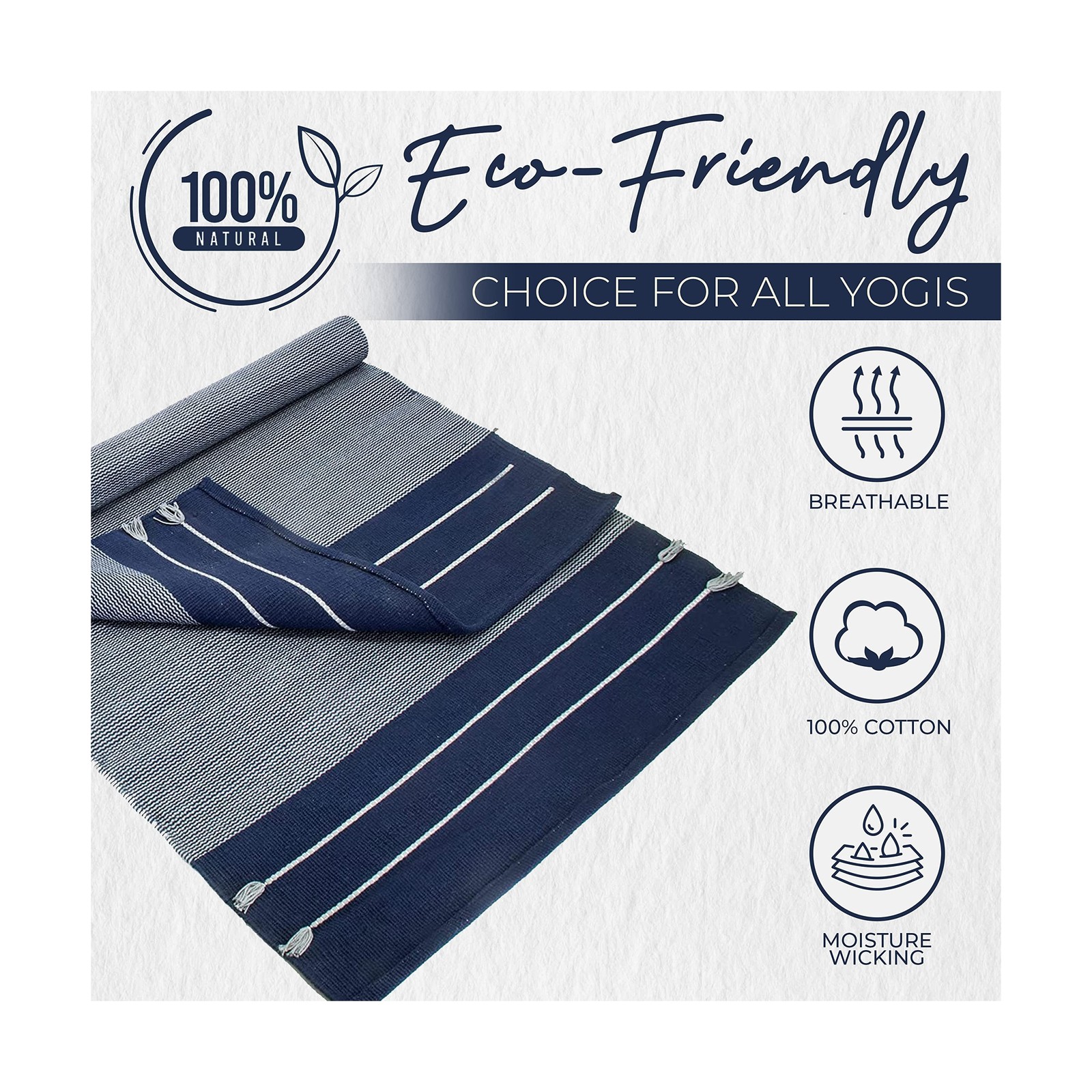 Y O Gayo Handmade Organic Yoga Mat made with 100% Organic Cotton Yo… Fast Ship