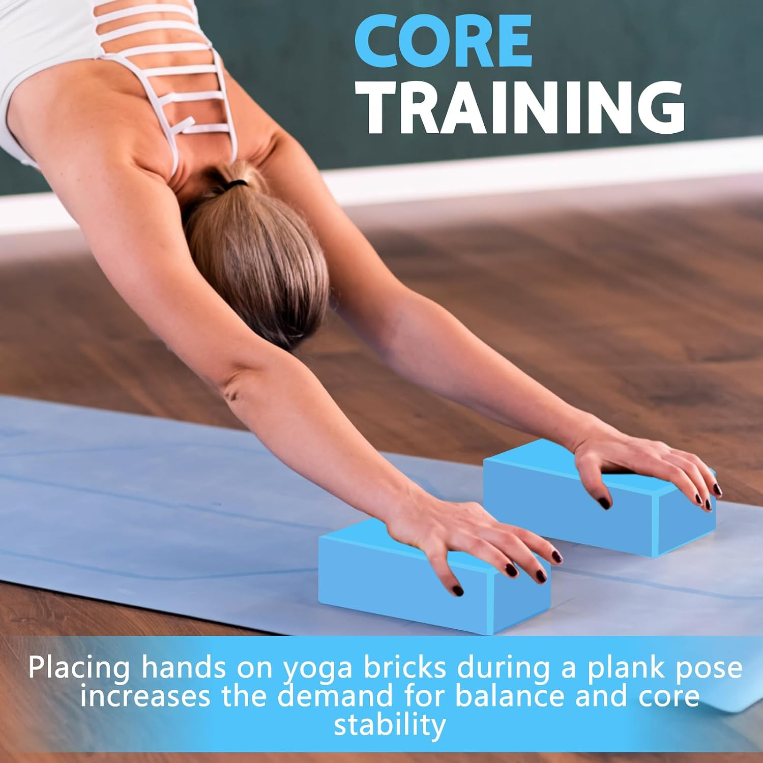 9&Prime;X6&Prime;X3&Prime; Yoga Blocks, Soft Non-Slip Surface Premium Foam Blocks, Supportive