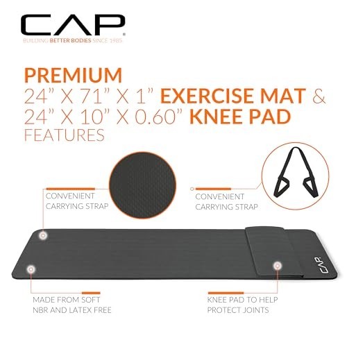 High Density 1/2-Inch Yoga Mat with Strap – Non-Slip, Multiple Colors Available