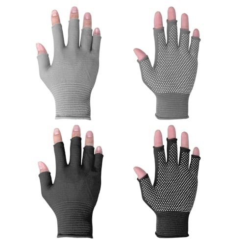 Half-Finger Slip Breathable Fingerless Work Gloves Lightweight Slip Fingerless