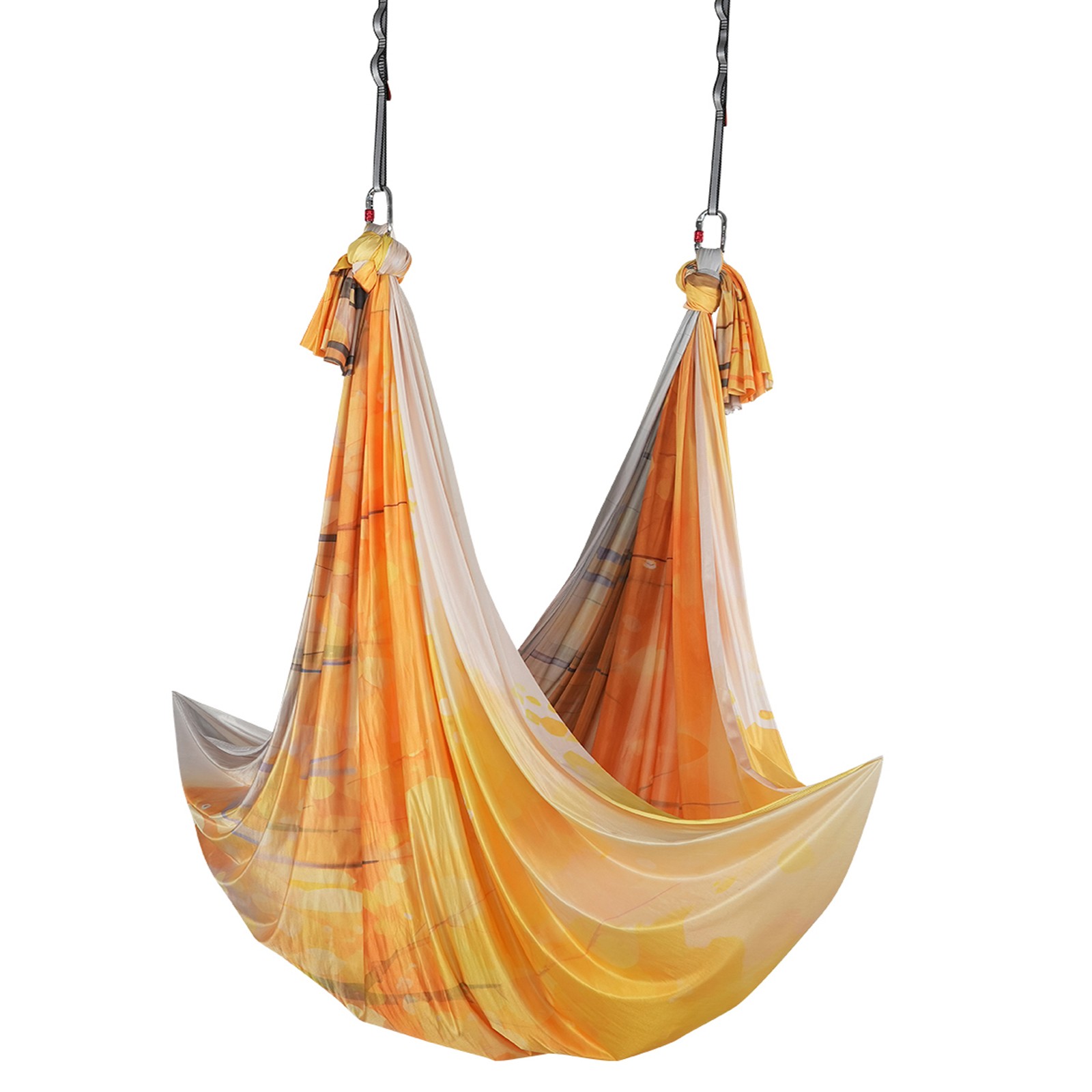 VEVOR Yoga Swing Aerial Hammock 5.5 Yards Nylon Hanging Sling Inversion Gold
