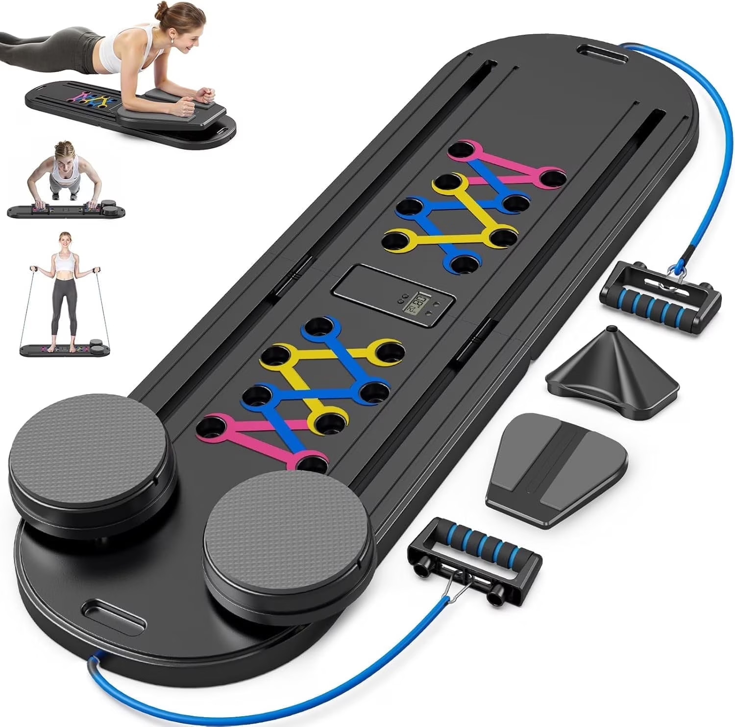 5-in-1 Folding Pilates Board, Portable Home Reformer for Women (Purple)