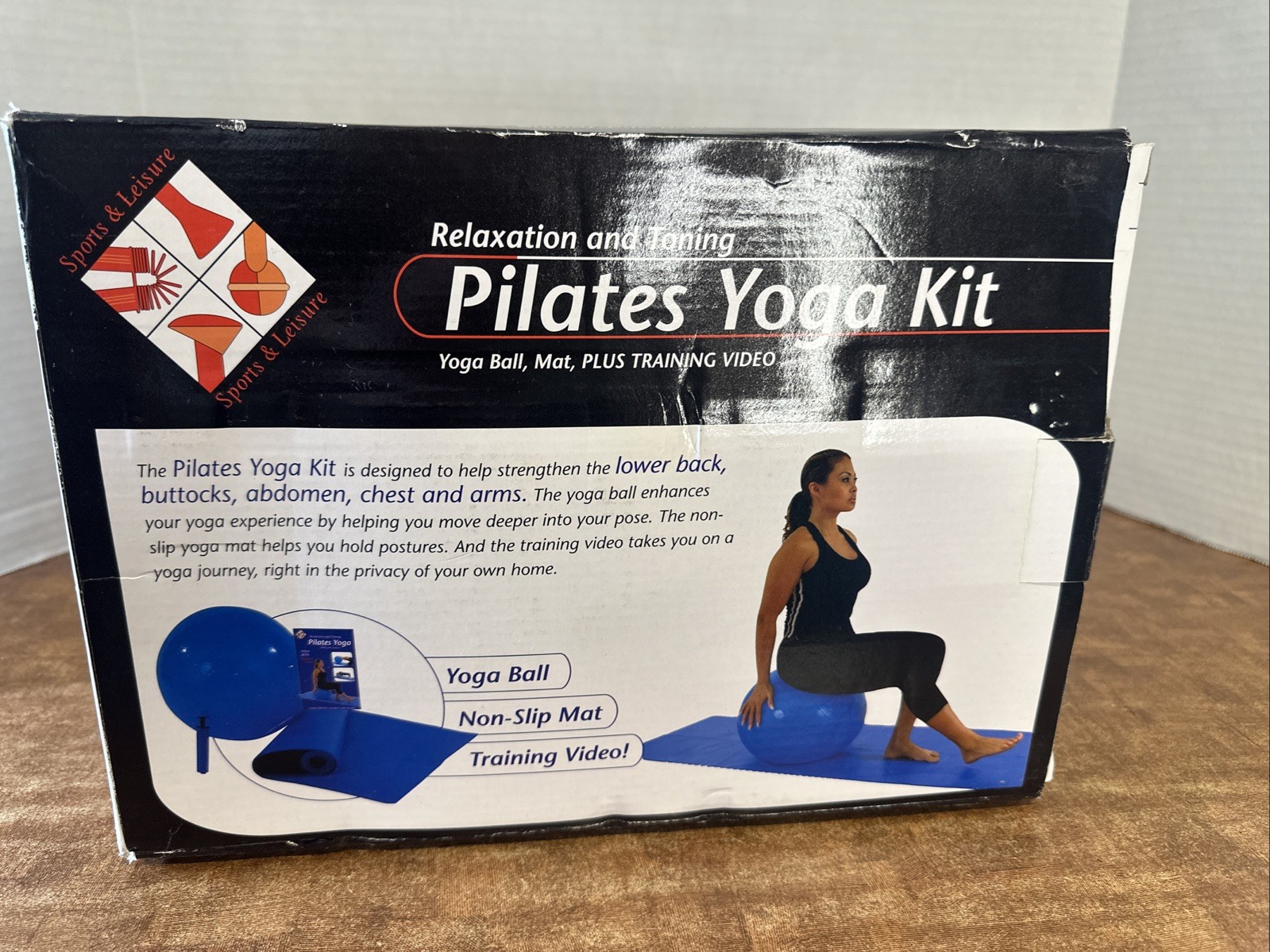 NEW Pilates Yoga Kit Includes Ball, Mat, VHS Training Video NIB Sealed