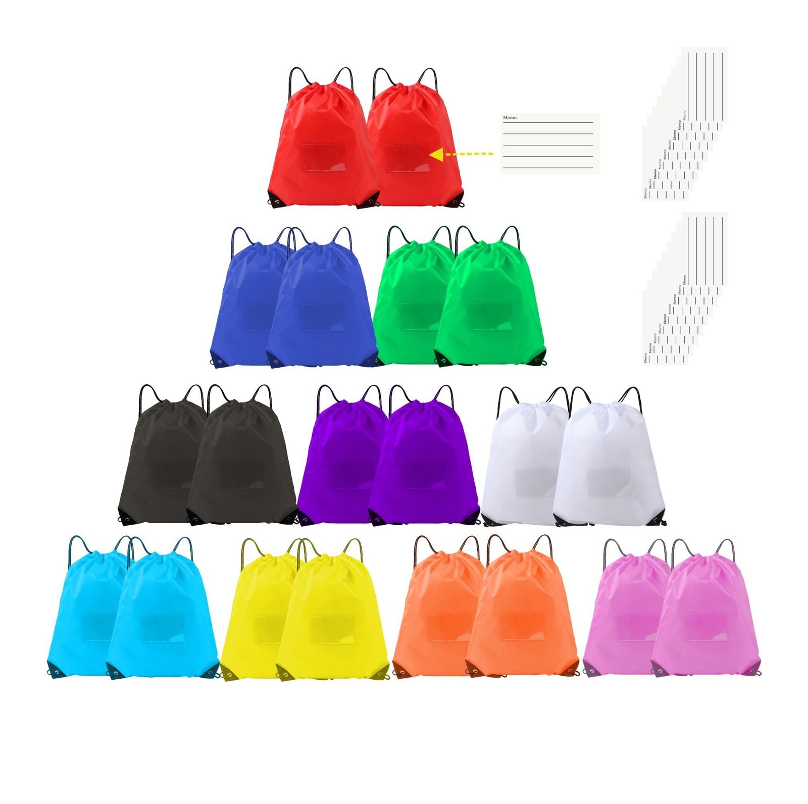 Drawstring Backpack Bulk 20Pcs Draw String Bags DIY Gym Sports Traveling Yoga…