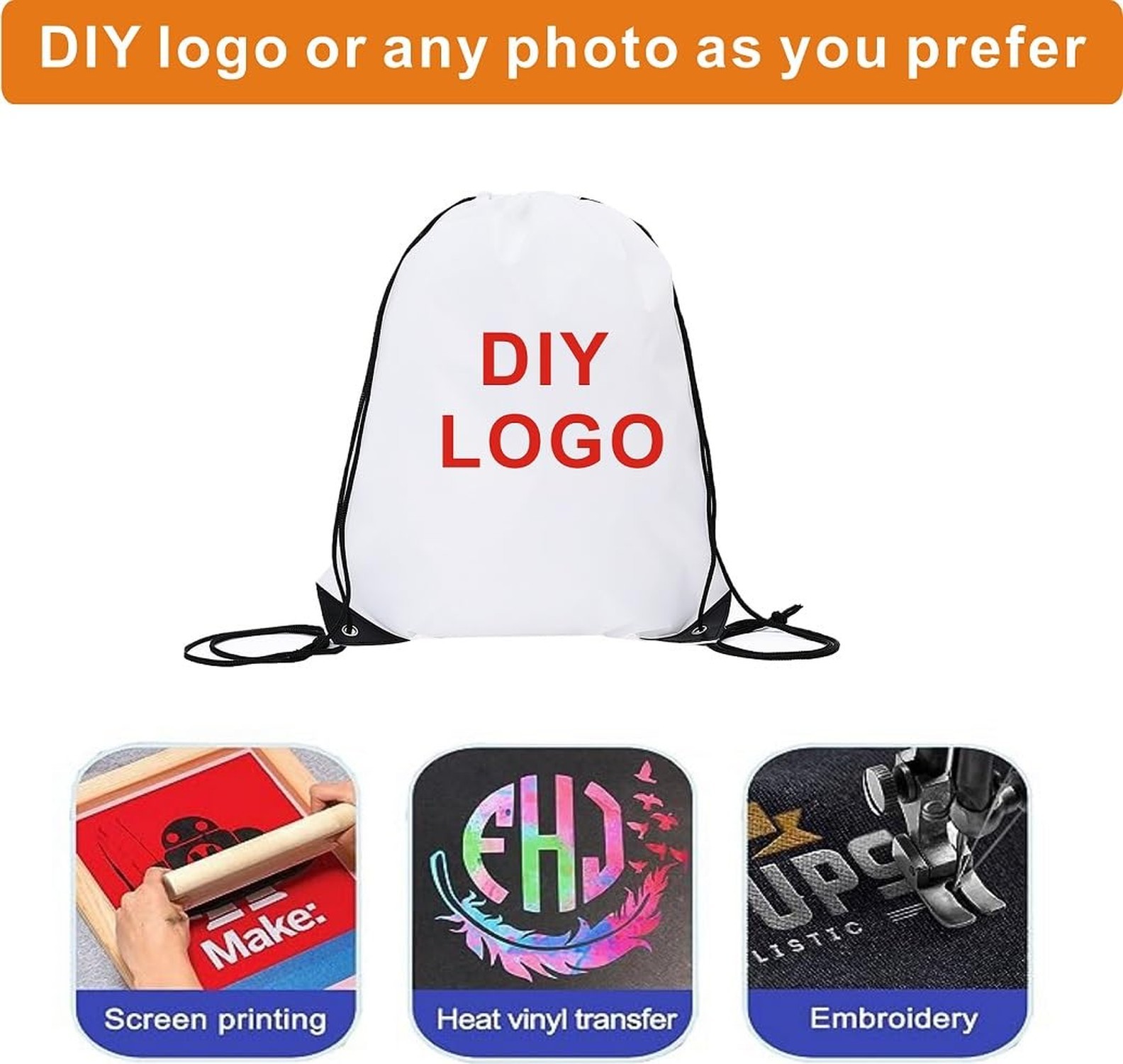 Drawstring Backpack Bulk 20Pcs Draw String Bags DIY Gym Sports Traveling Yoga…