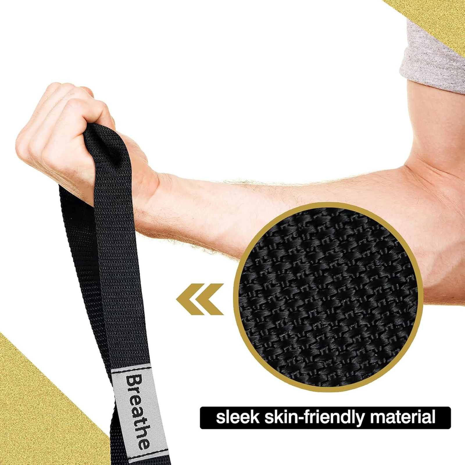 Stretching Strap Yoga Strap with 10 Loops, Non-Elastic Stretch Band for Physi…