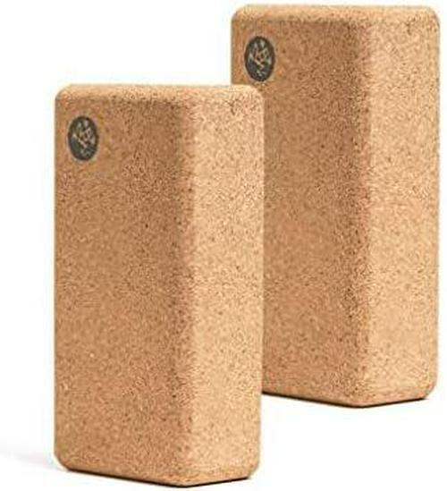 Manduka Yoga Block – Fine-Grain Cork Block, Yoga Equipment, Home Gym Accessory,