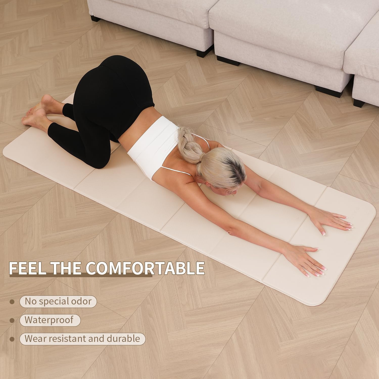 Foldable Yoga Mat – 10Mm Extra Thick, 75&Prime;26&Prime; Non-Slip Exercise Fitness Mat | SGS