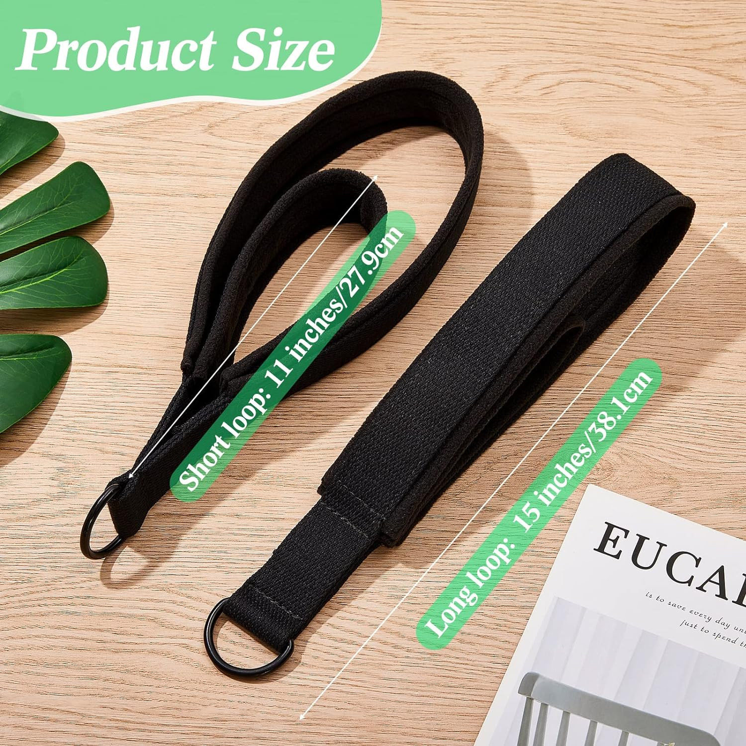 2 Pcs Pilates Double Loop Straps for Reformer Feet Fitness Equipment Straps D…