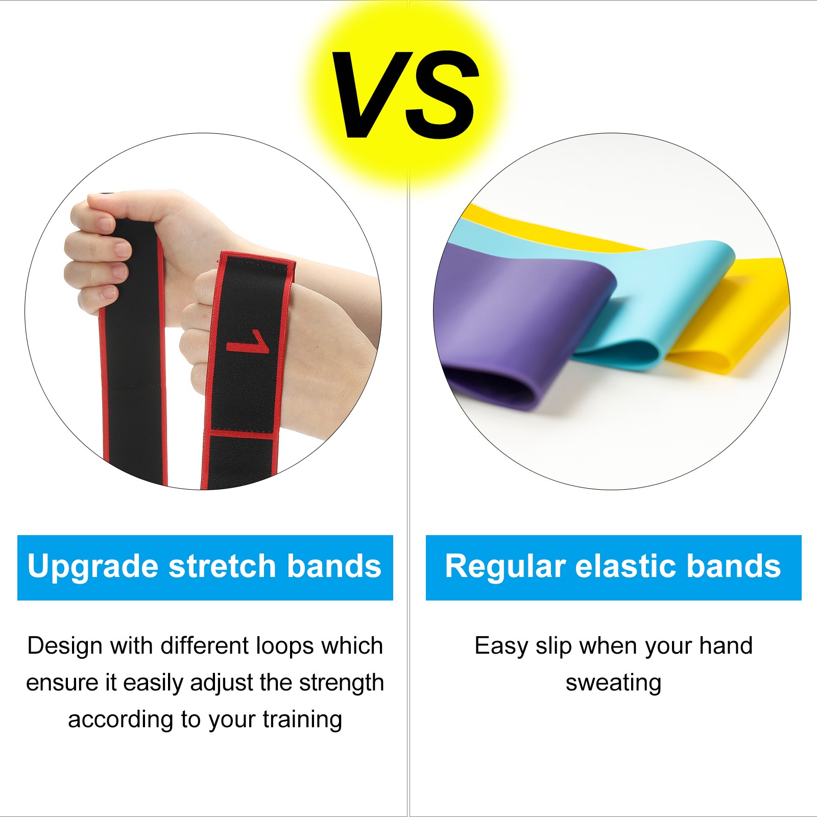 35.4 Inch 2 Pcs Exercise Bands Yoga Stretching Strap Latin Elastic Gray/Pink