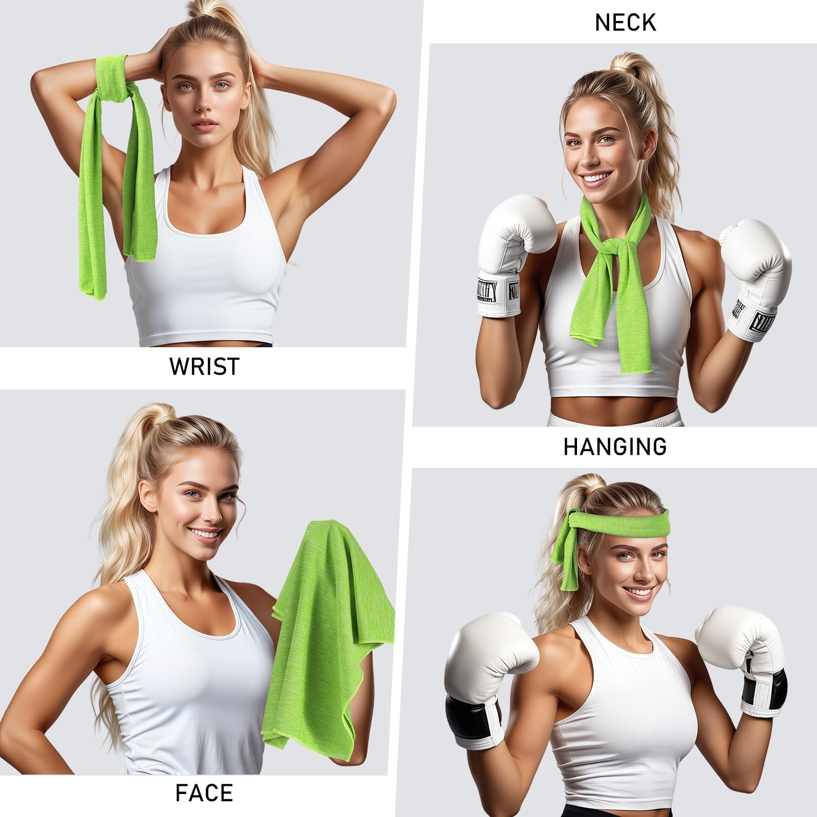 Pleneal Cooling Towels – 6 Pack Cooling Towel (40&Prime;x12&Prime;), Ice Gym Towels for W…