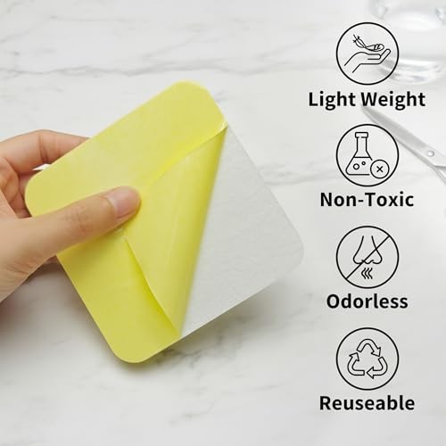 Rug Tape for Hardwood Floor, 12 PCS Reusable Non Slip Rug Pad for Home &