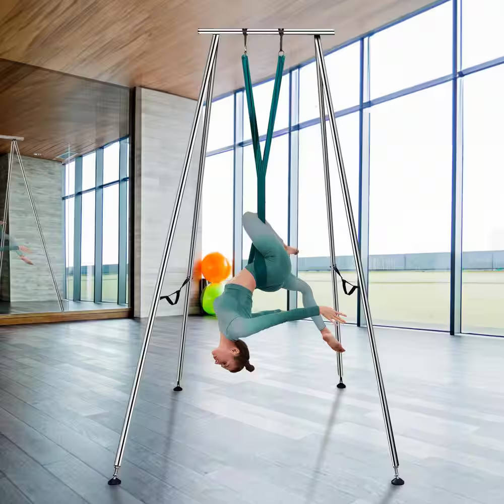 Aerial Yoga Frame and Yoga Hammock 9.67 Ft. H Professional Yoga Swing Stand Come