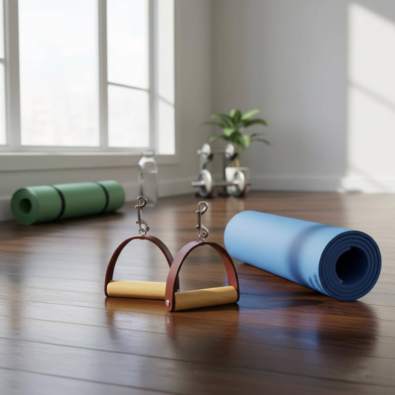 2 Pieces Pilates Reformer Handle Traditional Design Sports Gear Long-Lasting