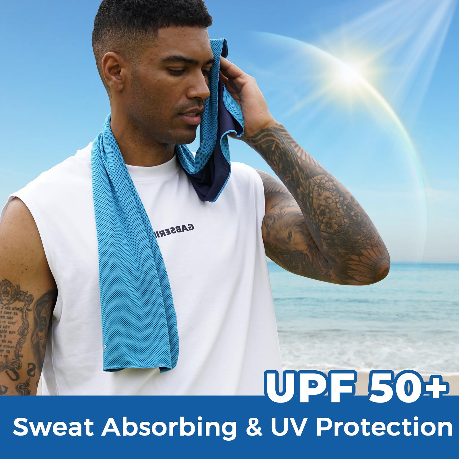 Sukeen Cooling Towels 6 40&Prime; x 12&Prime;, Orange+purple+green+pink+lake Blue+gray