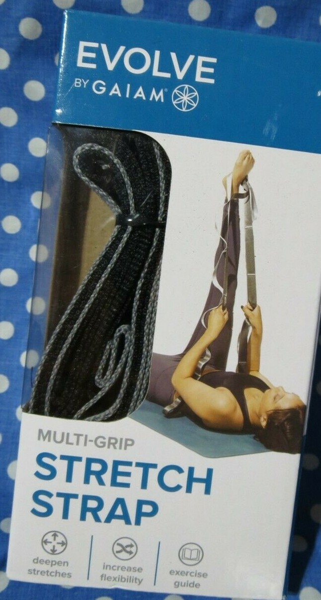 Evolve Multi-Grip Stretch Strap & Yoga Stretching Strap Exercise Guide Included