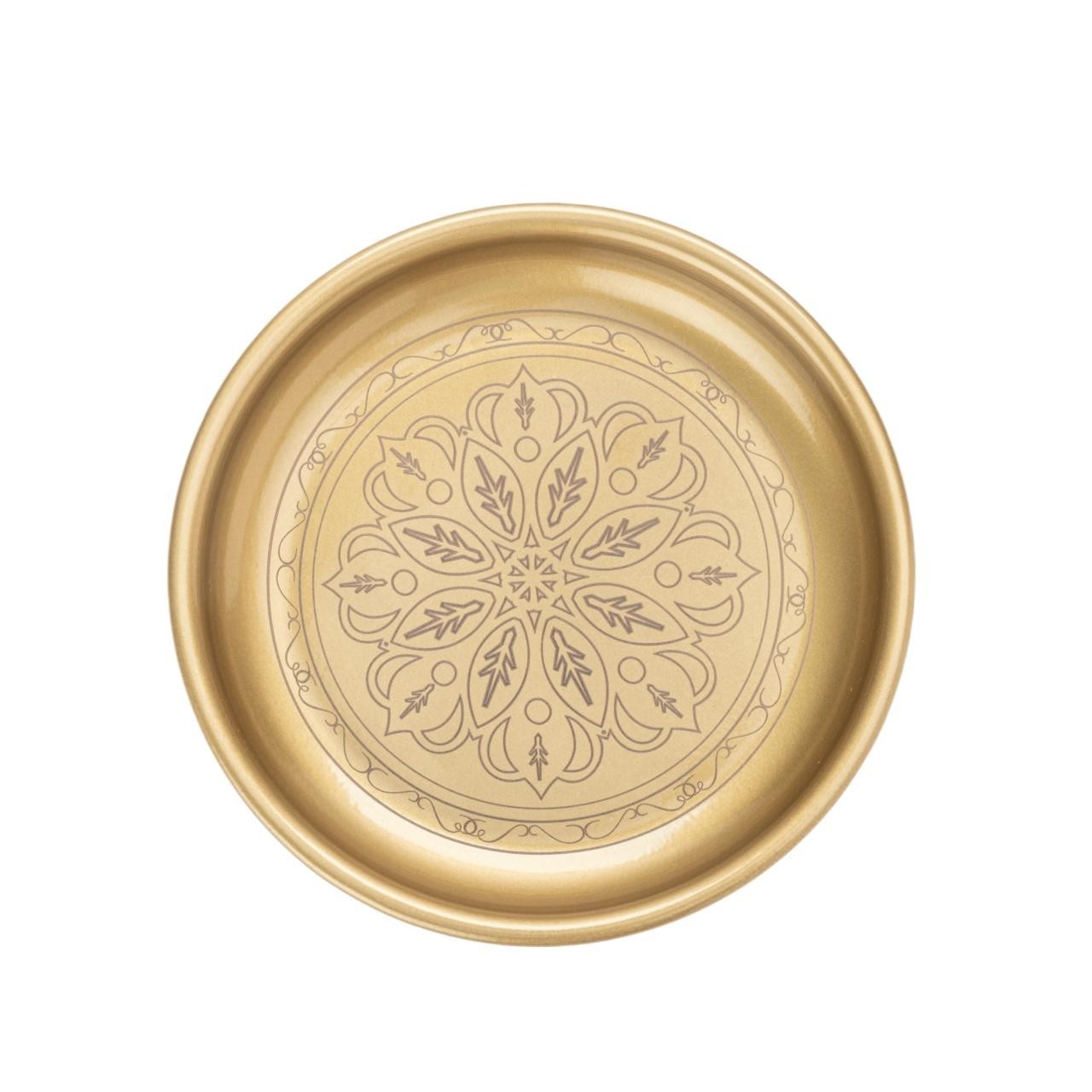 Sheet Brass Tray for Yoga Meditation–Mandala Crystal Display Zen Boho Home Decor
