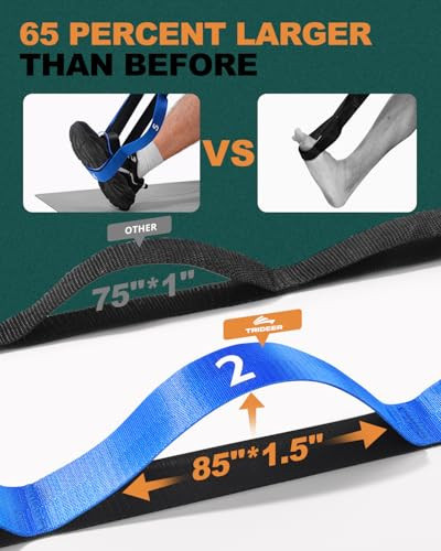 Stretching Strap for Physical Therapy, Non-Elastic Yoga Strap with 10 Loops,