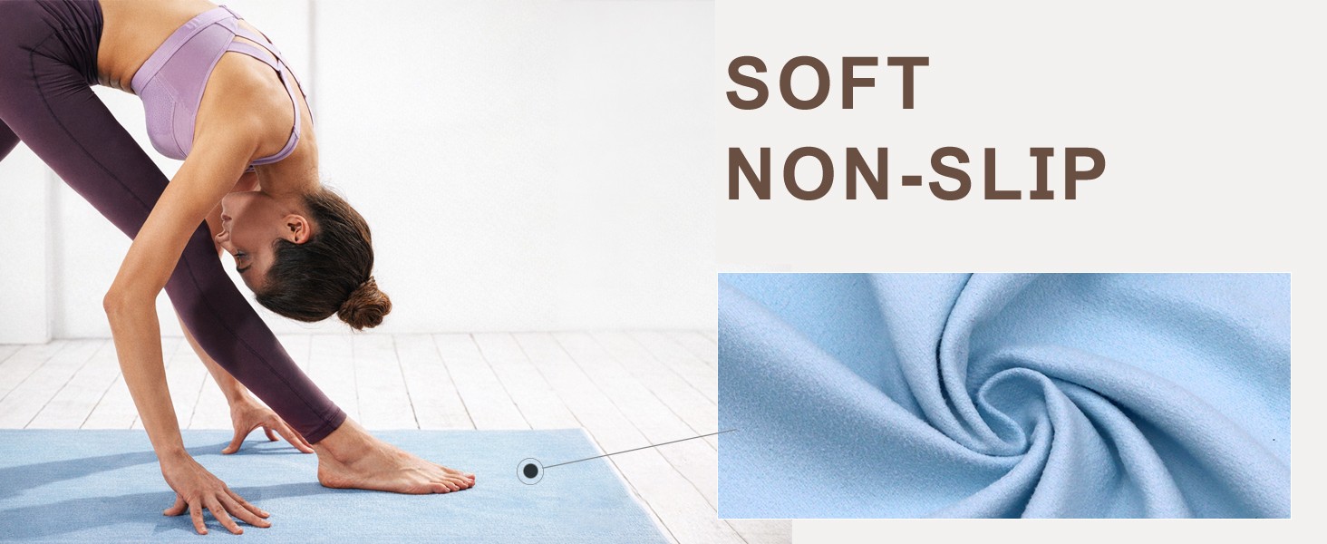 2 Pack Hot Yoga Towel Non Slip Yoga Mat Towel Non-Slip Sweat Absorbent