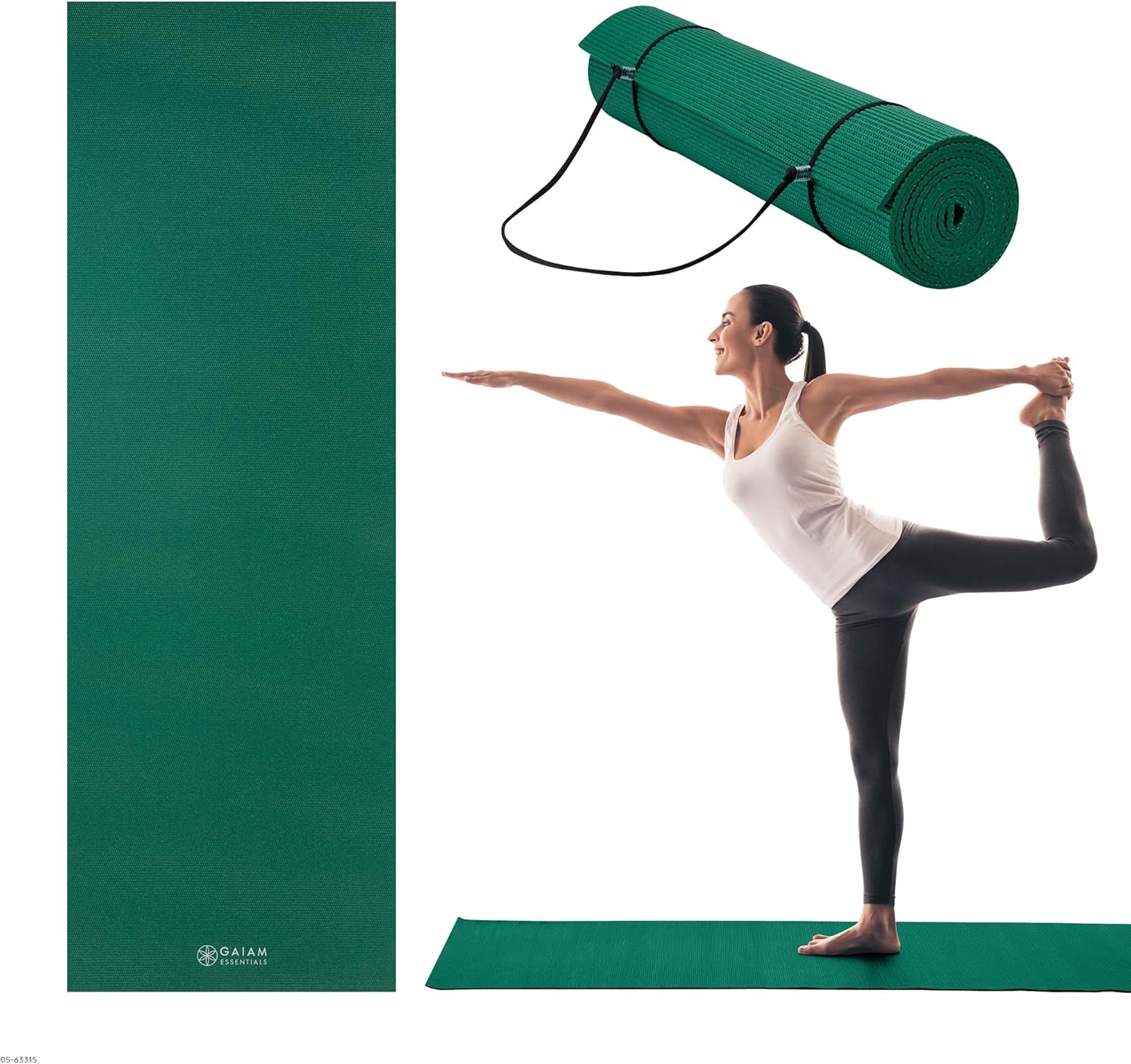 1/4&Prime; Thin (6Mm) Yoga & Pilates, Fitness & Exercise Mat with Easy-Cinch Carrier S