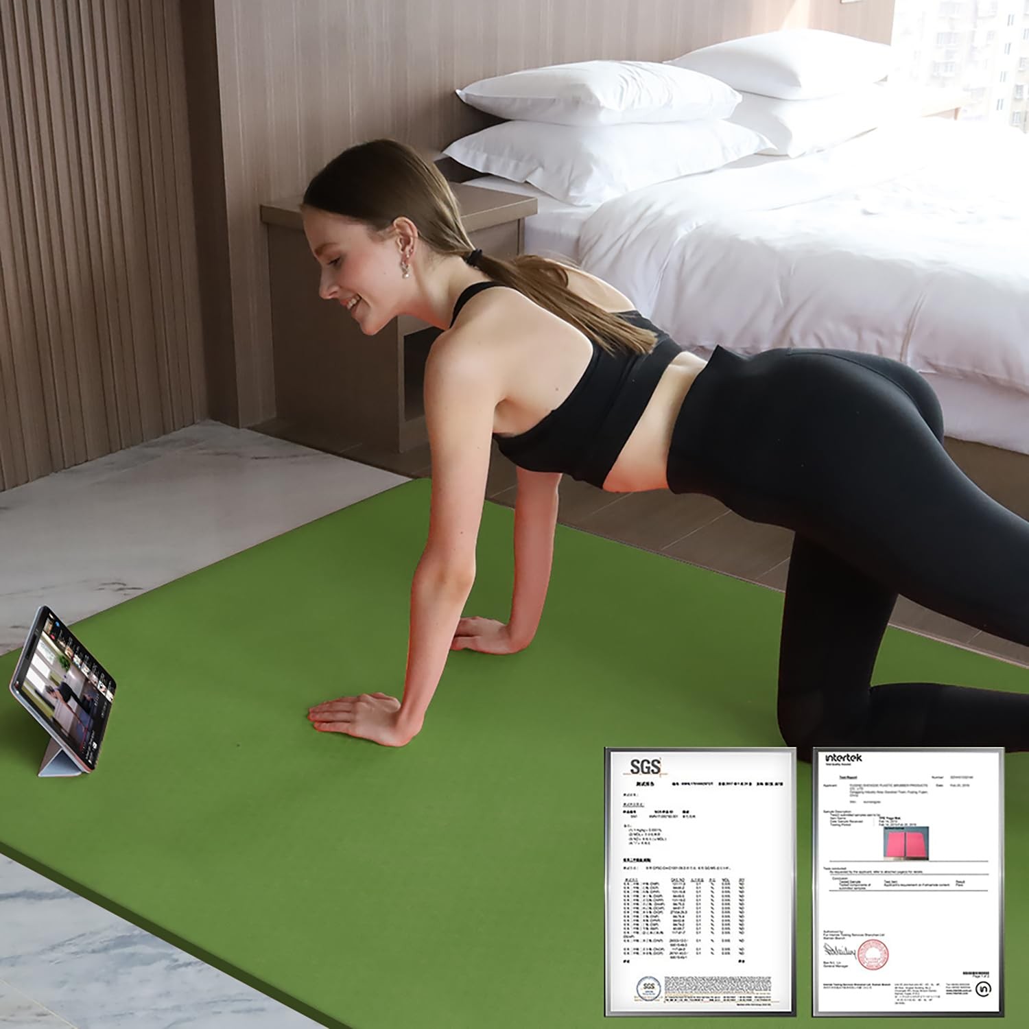Large TPE Yoga Mat 6&rsquo;x4&rsquo;x1/2&Prime; Extra Thick Non-Slip Exercise Mat – for Yoga Pi…