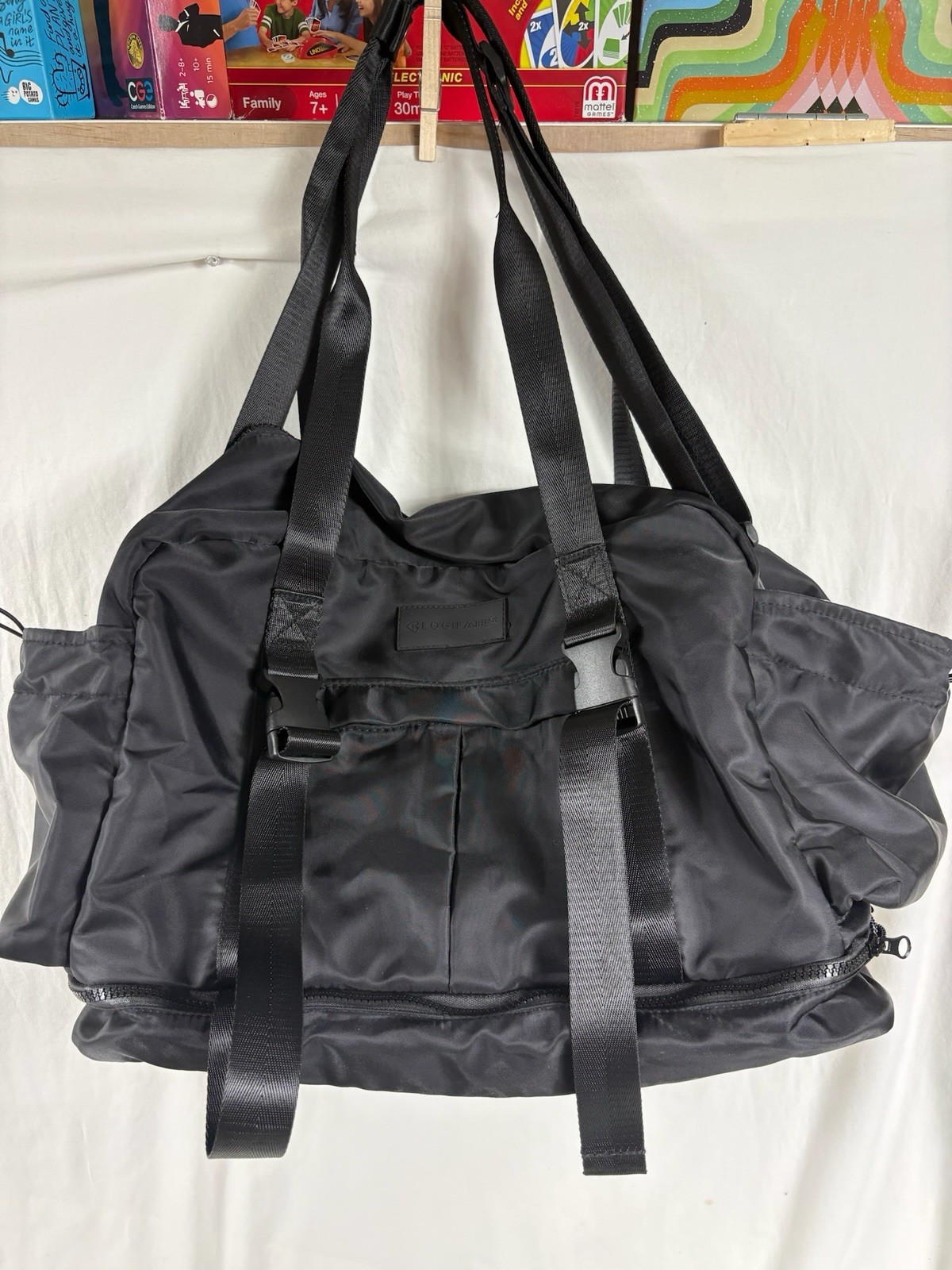 Blogilates Ultimate Gym Bag Black Nylon Yoga Mat Holder Shoe Compartment Travel