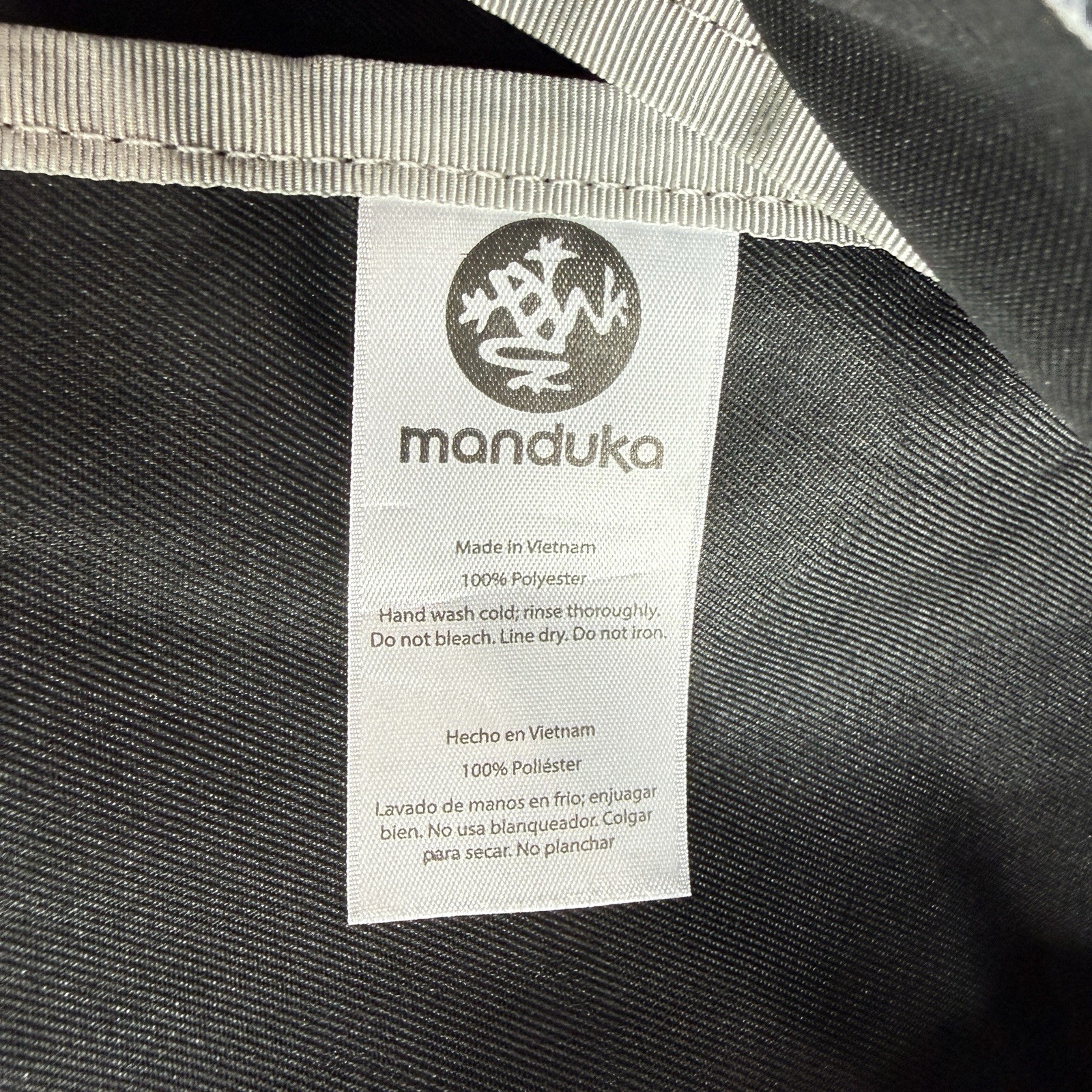 Manduka Go Steady Large Yoga Mat Carrier In Black Shoulder Bag Foldable Compact