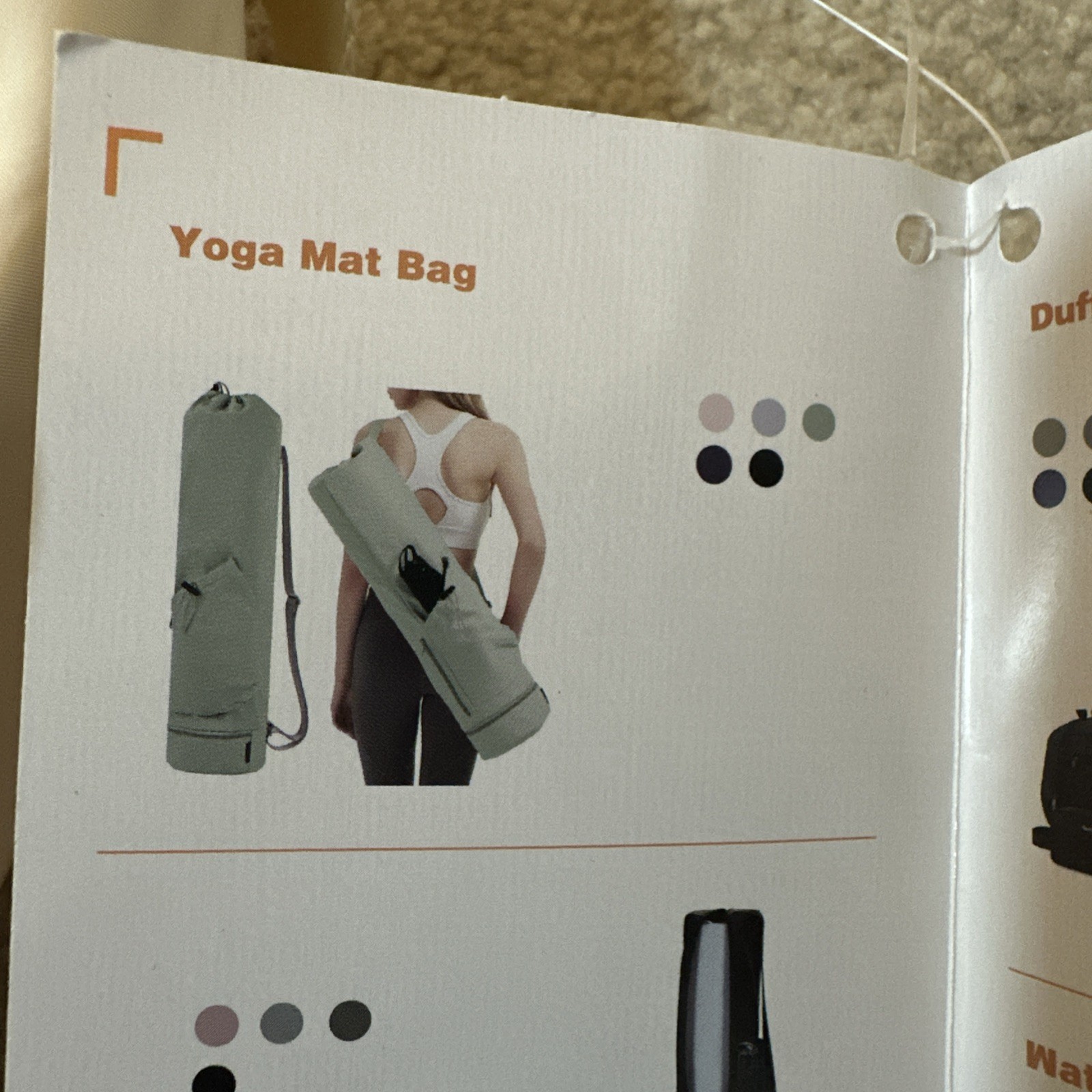 Brand New Sportsnew Yoga Mat Bag, Full Zip Cargo Carrier Bag Large Off white NWT