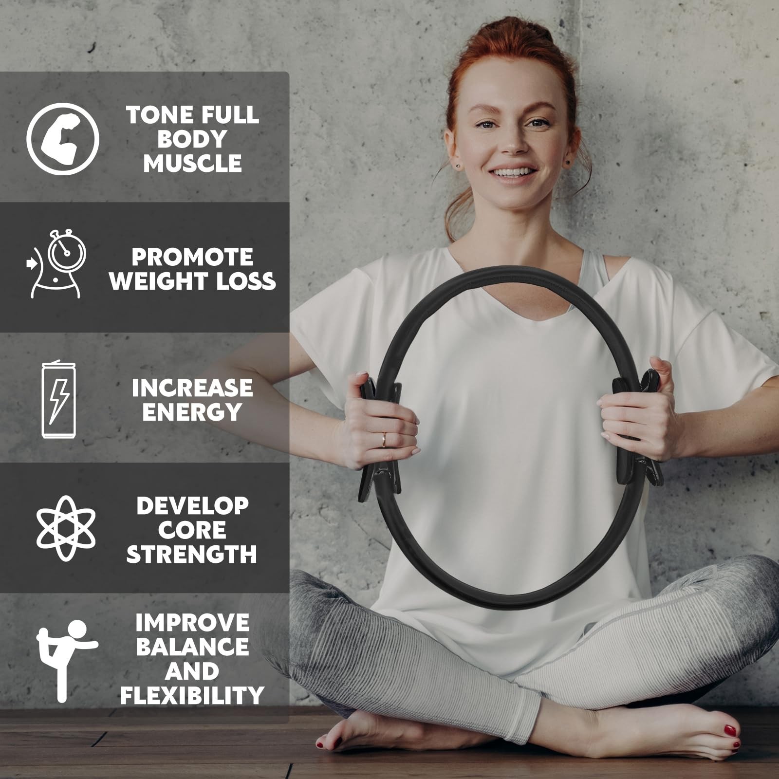 Pilates Ring 11. 81 Inch Pilates Circle Yoga Ring Magic Lightweight Flexible …