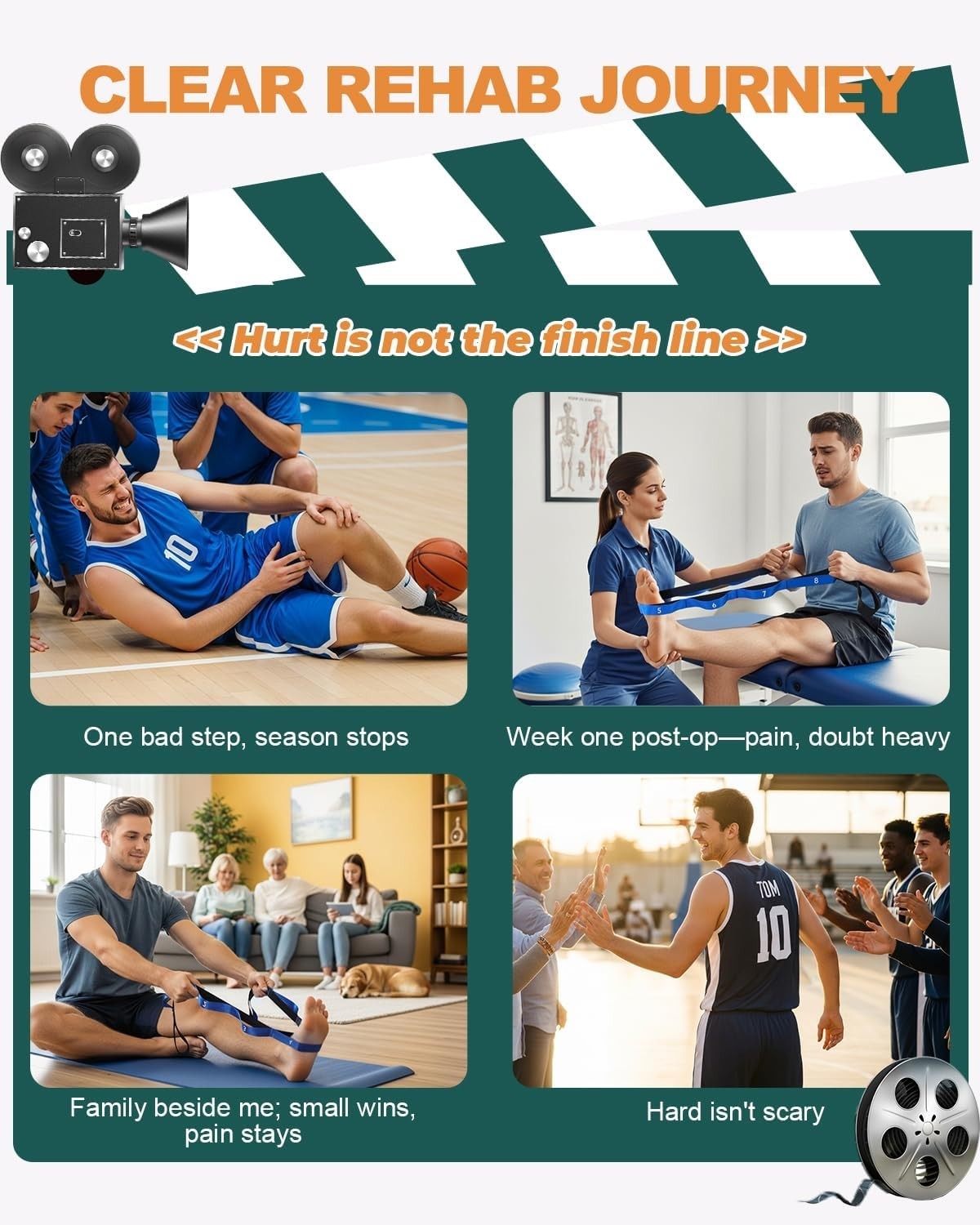 Stretching Strap with Loops for Physical Therapy