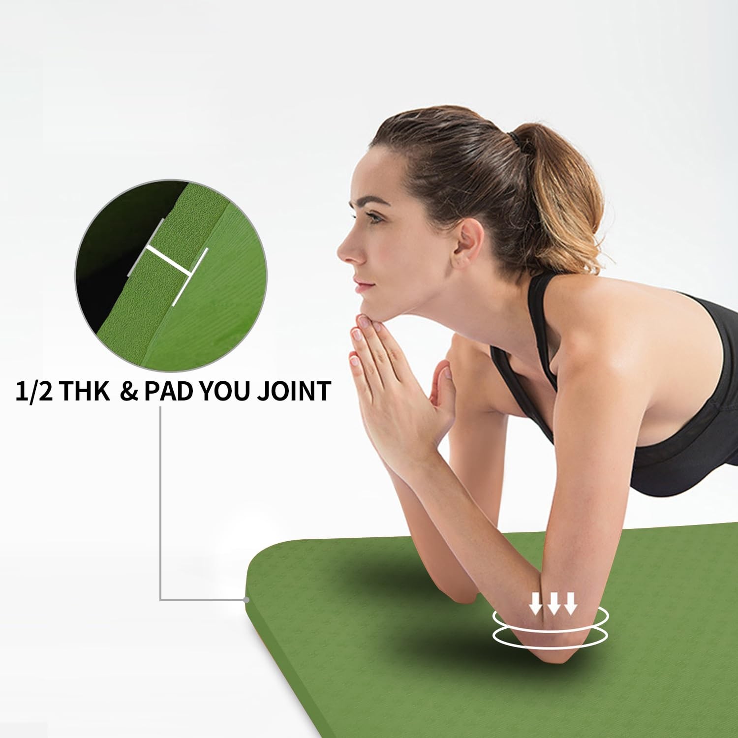 Large TPE Yoga Mat 6&rsquo;x4&rsquo;x1/2&Prime; Extra Thick Non-Slip Exercise Mat – for Yoga Pi…