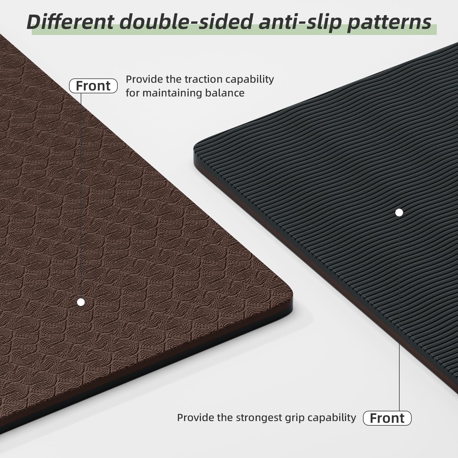 Yoga Mat Thick (8mm) Exercise Mat Non-Slip Ripstop Pilates Mat for Women and …