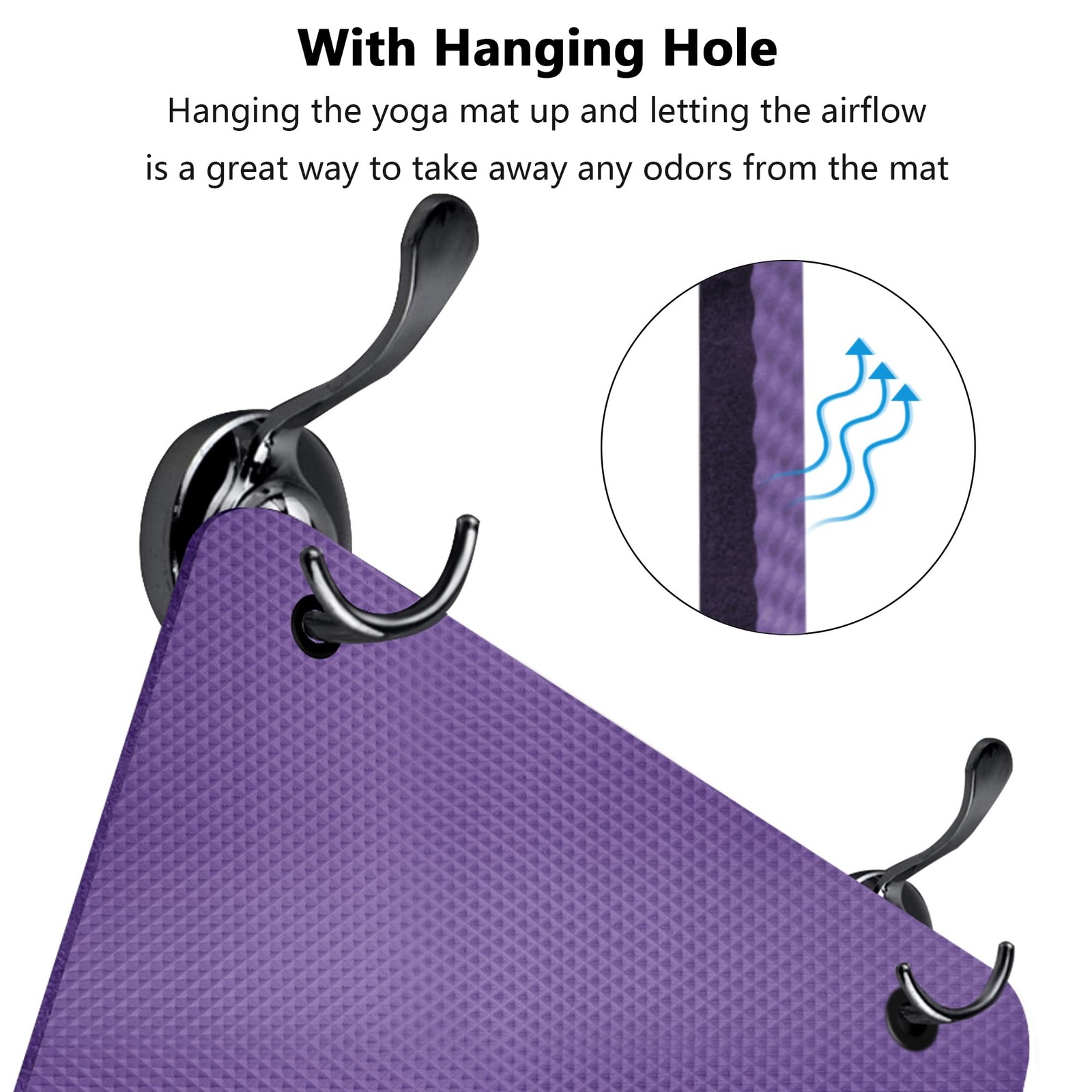 Yoga Mat 72.8&Prime; x 31.5&Prime; x 2/5 inch Thick With Strap and Bag, Extra Wide Workou…