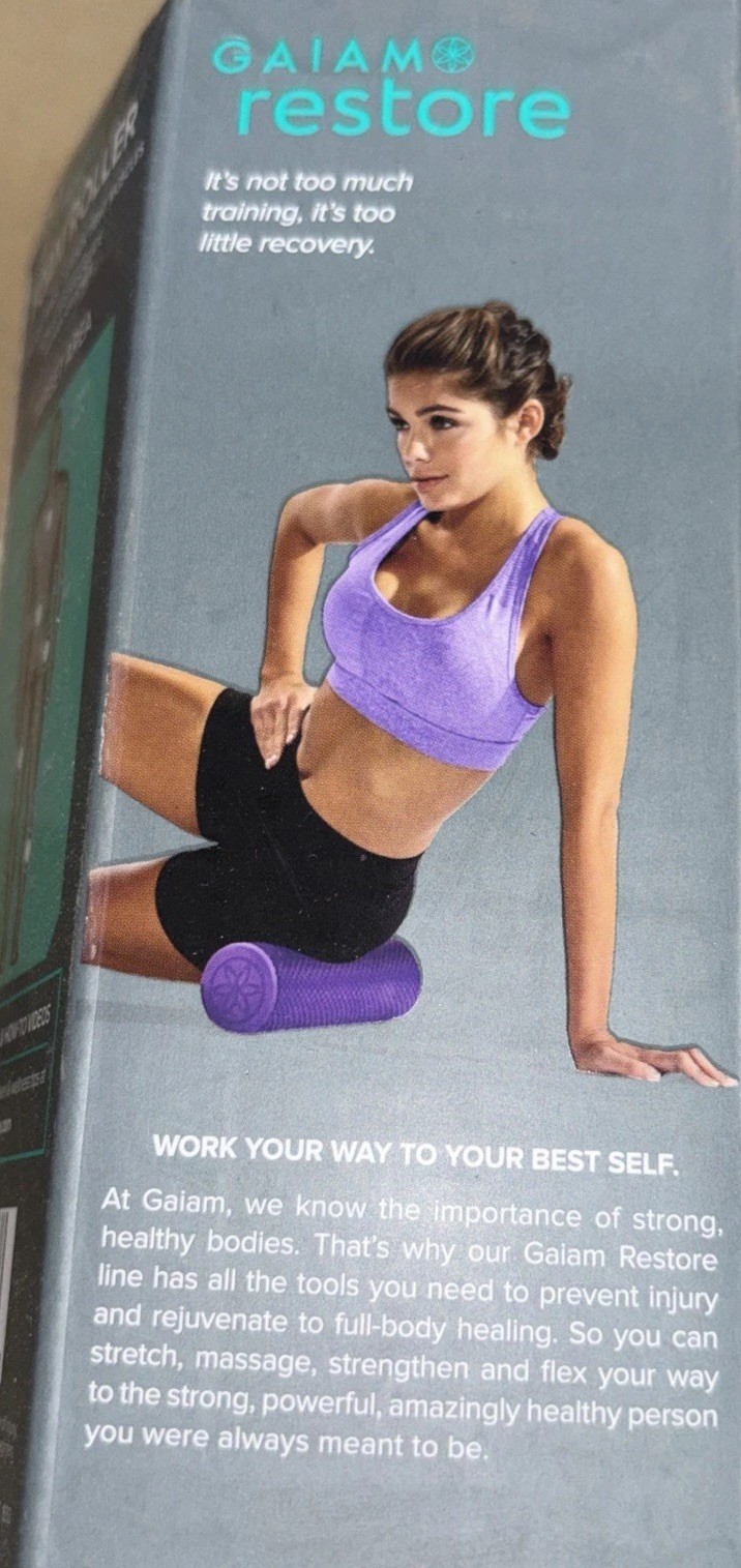 Gaiam 05-63238 Restore 12&Prime; Textured Foam Roller Purple
