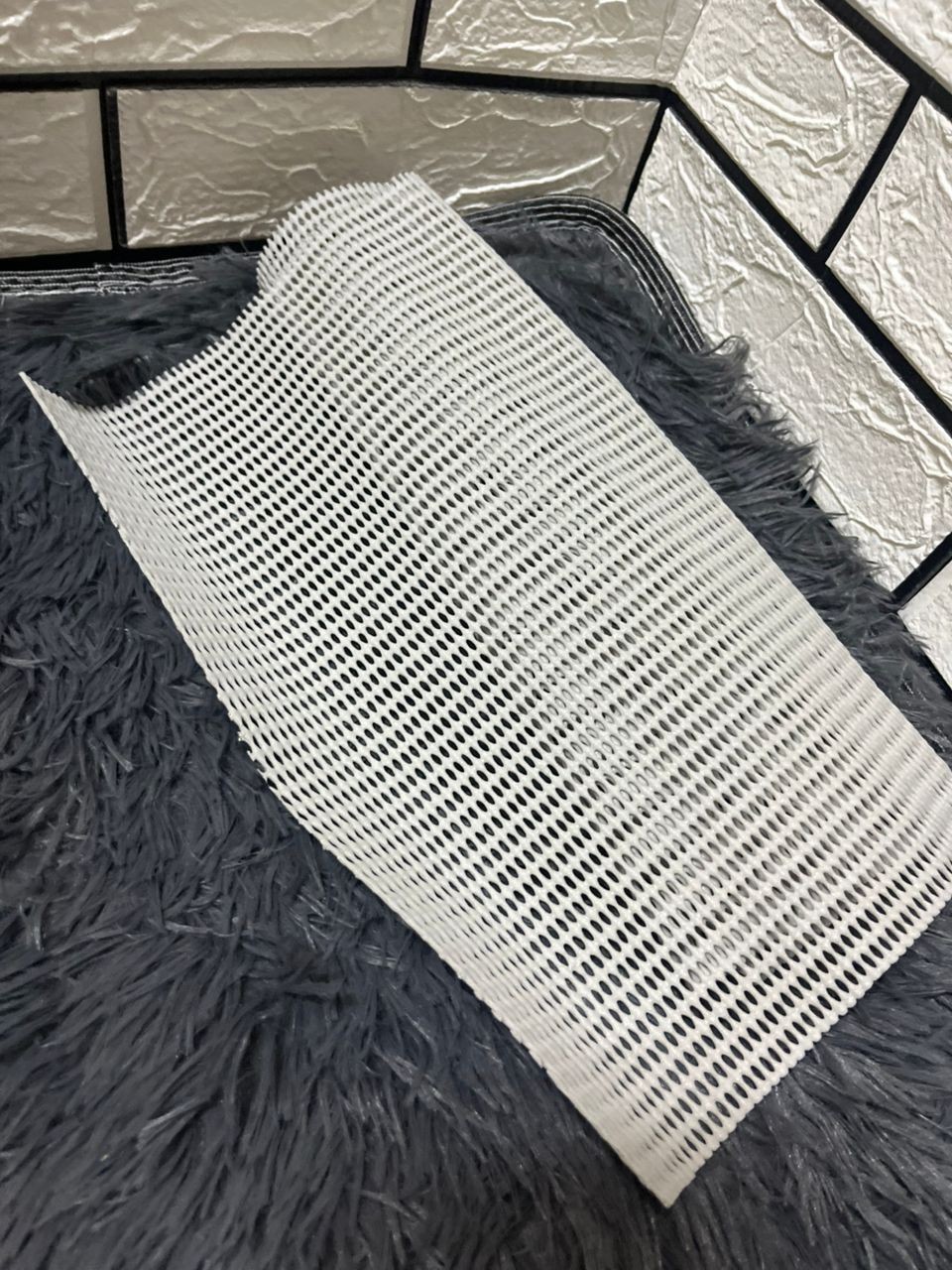 Multipurpose PVC grip mat Odor Free Hand Washable Grey Color Pack of 1 Free Pos