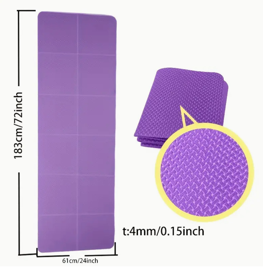 MUNE Lifestyle Foldable Yoga Mat TPE 4mm Purple