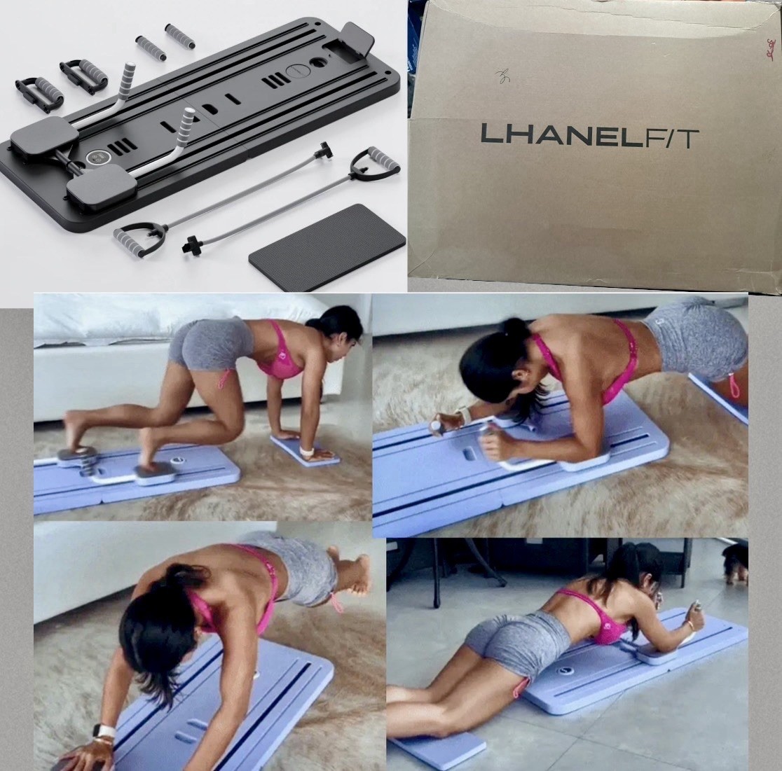 LHANEL F/T PILATES REFORMER PLATE SET MSRP $300~NEW IN BOX