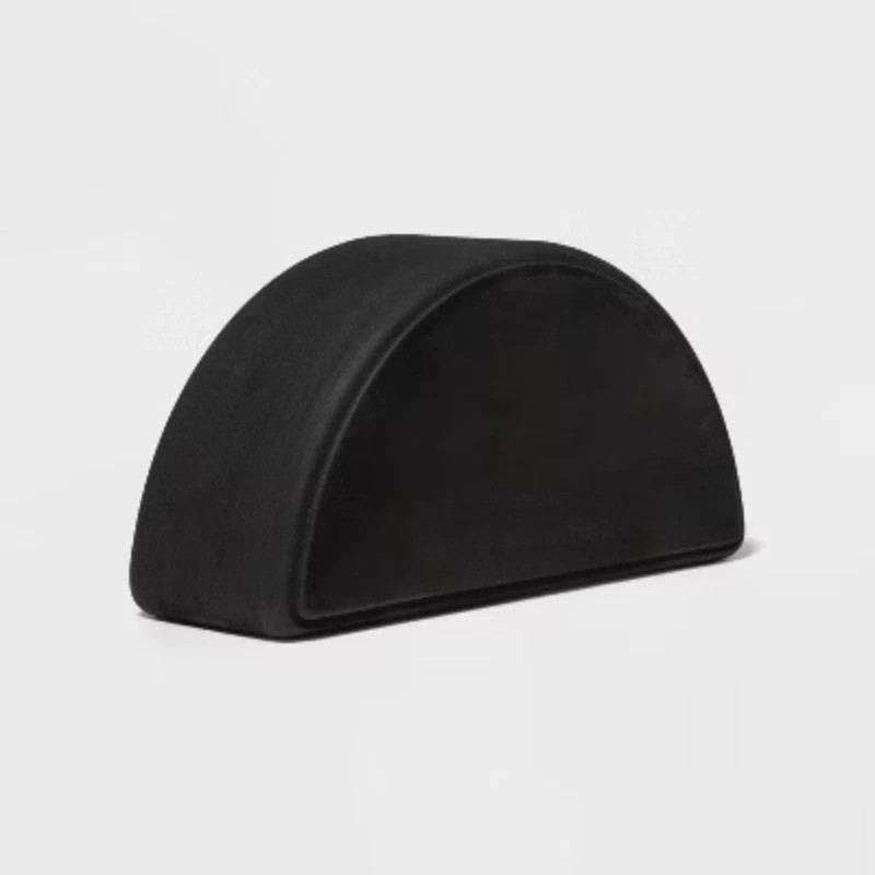 ALL IN MOTION HALF MOON YOGA BLOCK – EVA FOAM FITNESS ACCESSORY – BLACK