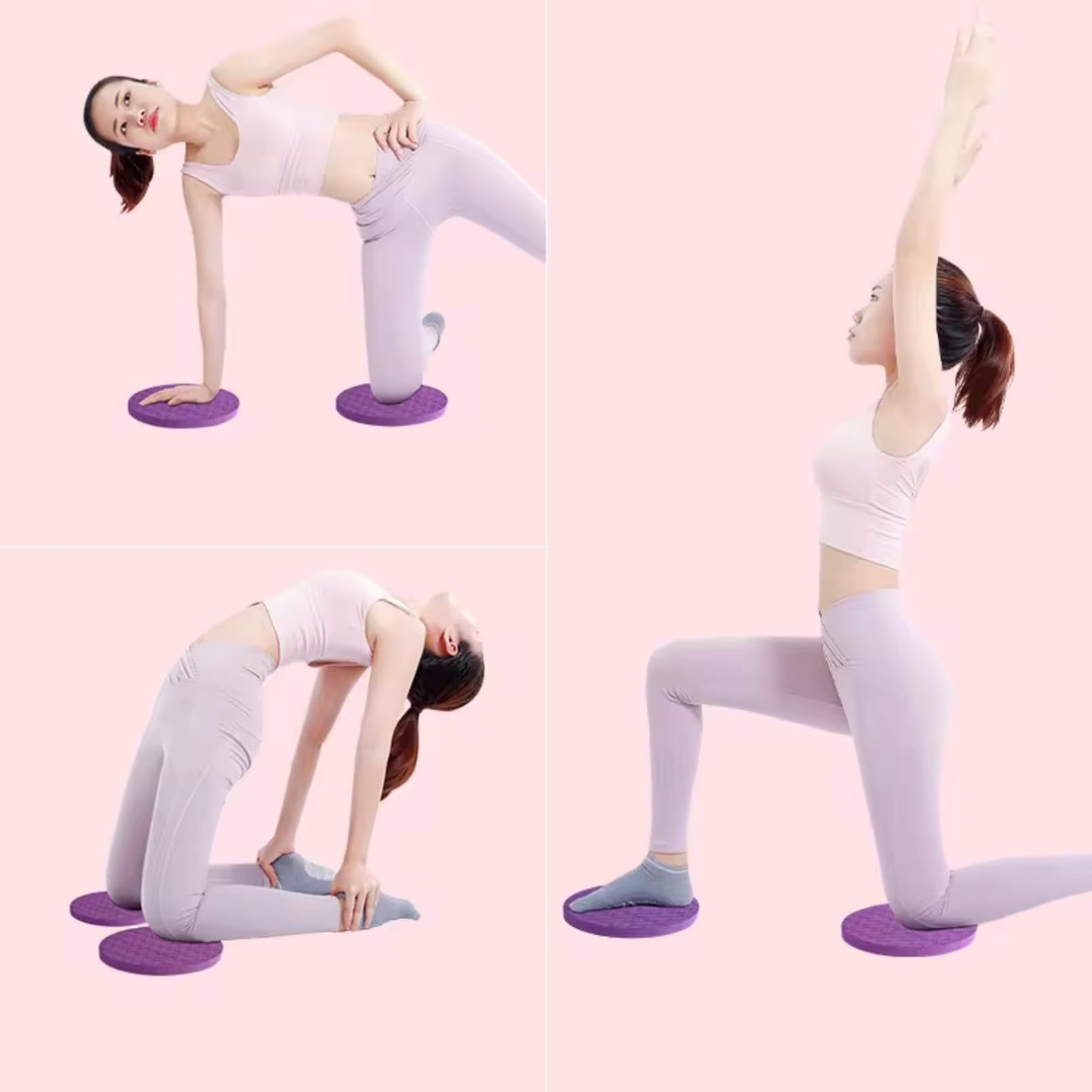 Yoga Knee Guard 2 PCS Foam Pilates Support Round Anti Slip Fitness Pads