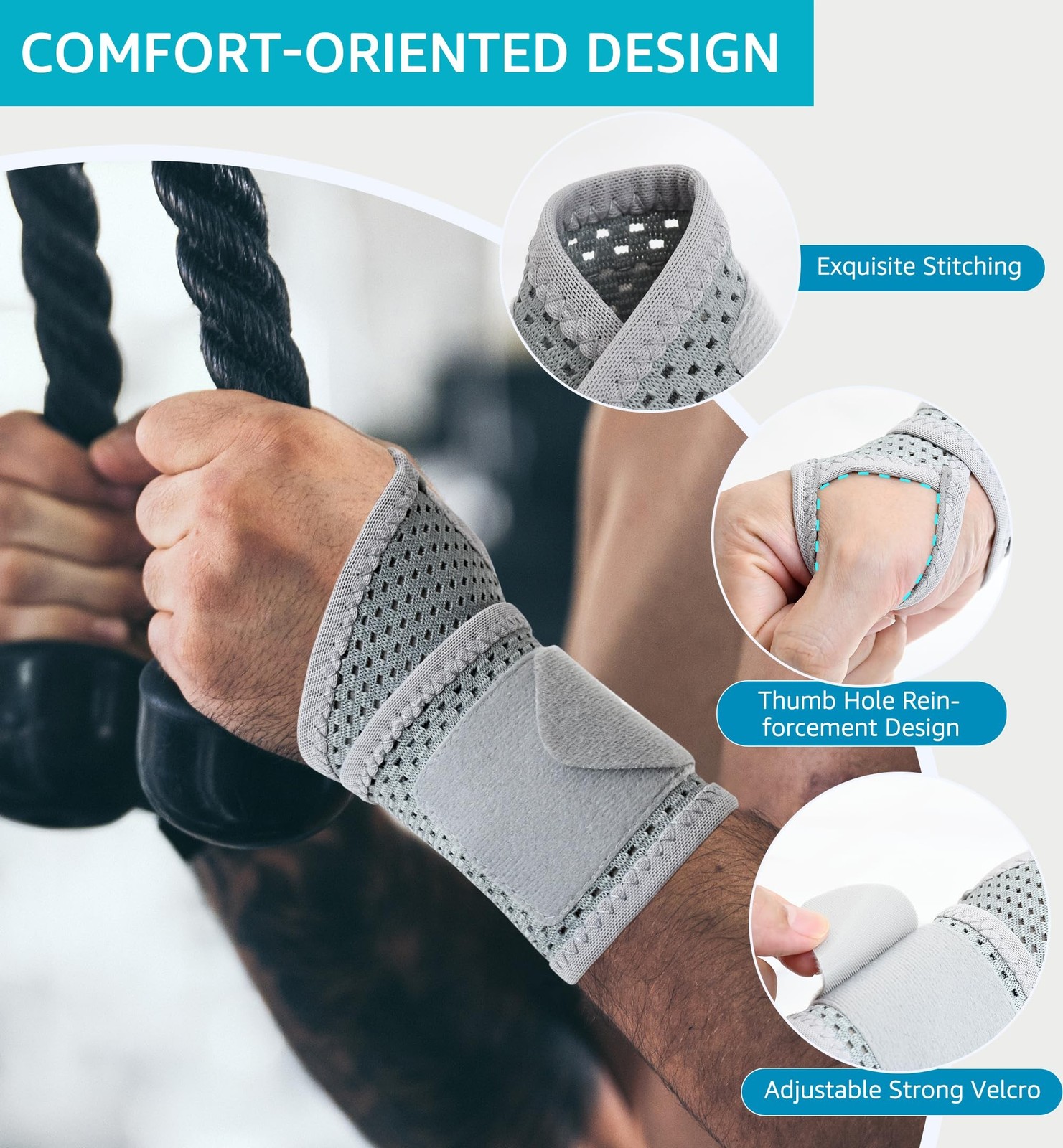 HiRui 2-Pack Ultra-Thin Mesh Wrist Wraps – Breathable, Adjustable Wrist Suppo…
